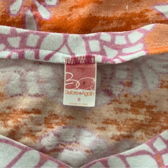 Before & Again V-Neck Burnout Long Sleeve Top, Sz S - Picture 8 of 9